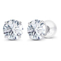 2.00 CTW AGI Certified Lab-Grown Diamond Stud Earrings in Solid 14K Gold - G Color, VS Clarity